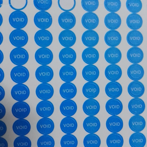 Blue/Red Round 5mm 500 PCs/lot fragile paper void sticker Guaranteed tamper warranty seal for mobile/laptop/ipad repairment ► Photo 1/4