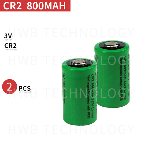 2pcs  New 3V CR2 15270 CR2 800mah rechargeable battery 3V digital camera, made a special battery ► Photo 1/4