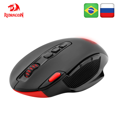 Redragon SHARK M688 Wireless Gaming Mouse programmable 5000 DPI 10 buttons ergonomic for overwatch gamer Mice laptop PC computer ► Photo 1/6