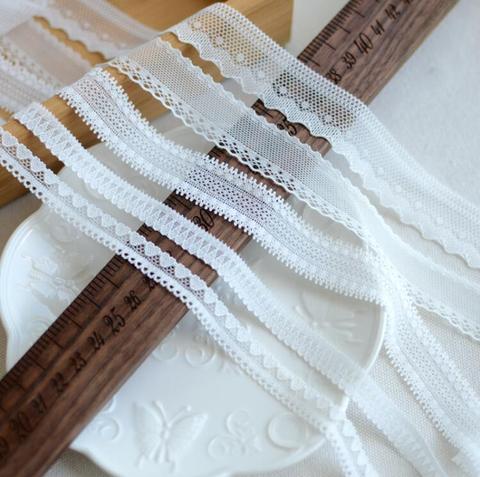 5 Meters Quality White Handmade Hair Decoration Elastic Stretch Lace Trim Wedding Dress Skirt Lingerie Lace Trim DIY Accessories ► Photo 1/6