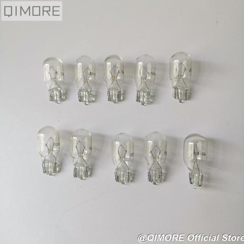 10 pieces Scooter Moped Motorcycle Auto Speedometer Bulb Turn Signal Bulb Wedge base Clear Bulb T13 12V10W ► Photo 1/4
