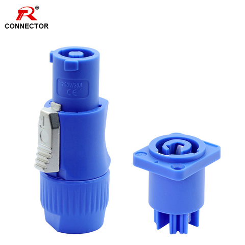 1set Powercon Connector Lockable Cable Connector + Chassis Socket for Electric Drill LED Screen Stage Lighting Power Connecting ► Photo 1/6