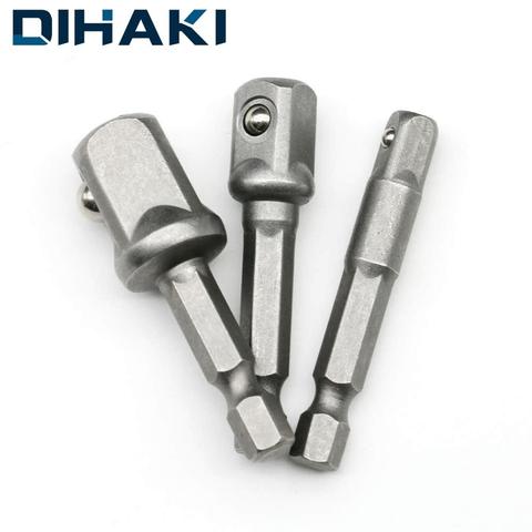 3pc/set Drill Nut Driver Power Extension Bit Set Socket Adapter 1/4