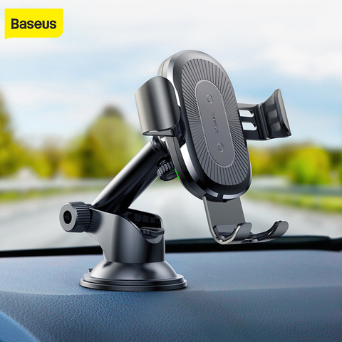 Baseus gravity Car Holder wireless charger for iPhone X Samsung S10 S9 S8 mobile phone QI wireless charger fast wireless charger ► Photo 1/6