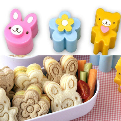  Cute Sandwich Mould Rabbit Flower Panda shaped Bread Cake biscuit embossing device Crust Cutter Baking Pastry Tools ► Photo 1/6
