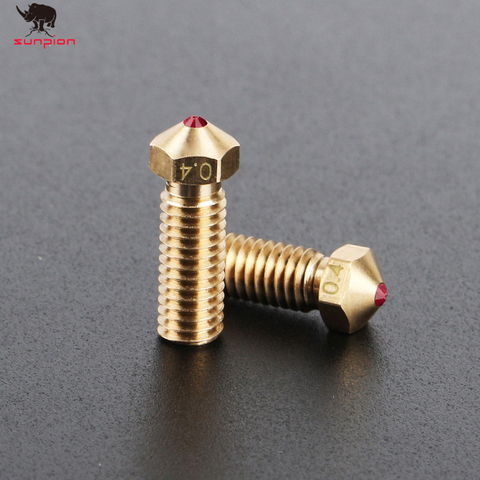 High Temperature V6 Volcano Ruby Nozzle 0.4mm Nozzles Compatible PETG ABS PET PEEK NYLON For E3D Volcano Hotend 1.75mm Filament ► Photo 1/5