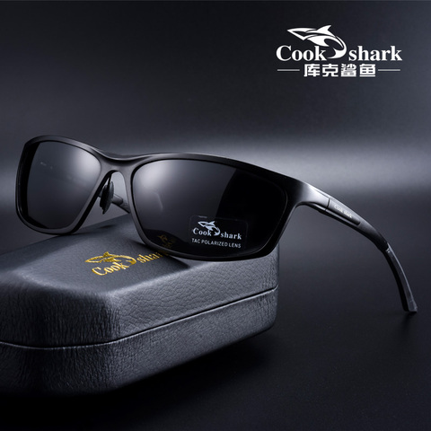 Cook Shark 2022 new sunglasses men's sunglasses polarized driving driver hipster aluminum magnesium mirror ► Photo 1/6