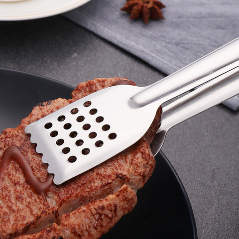 Stainless Steel BBQ Food Tongs Anti Heat Bread Clip Pastry Clamp Barbecue Tongs Kitchen Utensils Cooking Kitchen Accessories ► Photo 1/6