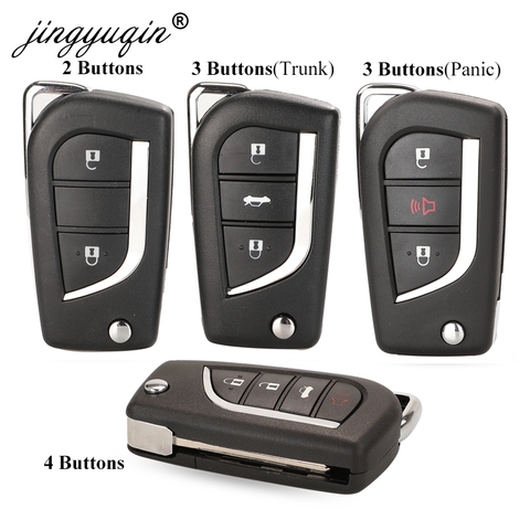 jinyuqin 2/3 Button Flip Folding Remote Key Shell for Toyota Levin Camry Reiz Highlander Corolla RAV4 Key Case VA2 Toy48 Toy43 ► Photo 1/6