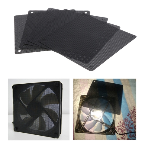 5Pcs/set 120mm Cuttable Black PVC PC Fan Dust Filter Computer Case Cooler Dustproof Mesh Cover PC Cooling Accessories ► Photo 1/6