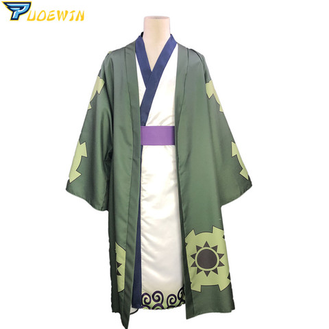 One Piece Wano Country Roronoa Zoro Kimono Cosplay Costume ► Photo 1/4