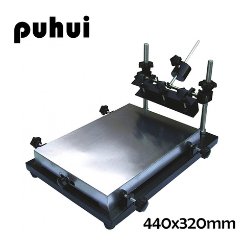 PUHUI Manual Solder Paste Printer SMT Stencil Printer 440x320mm Middle Size Manual Stencil Printer Machine Silk Printing Machine ► Photo 1/2