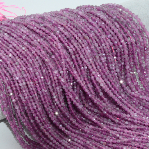 Natural Simple Quality Cat;s Eye Flash Ruby Faceted Round Beads 2mm~2.5mm, 3mm ► Photo 1/6