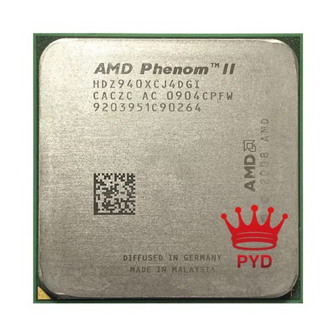 free shipping Phenom II X4 940 CPU 3.0GHz 2MB L2 Cache HDZ940XCJ4DGI Quad Core,Socket AM2+ X4 940 processor Desktop CPU,125W ► Photo 1/1