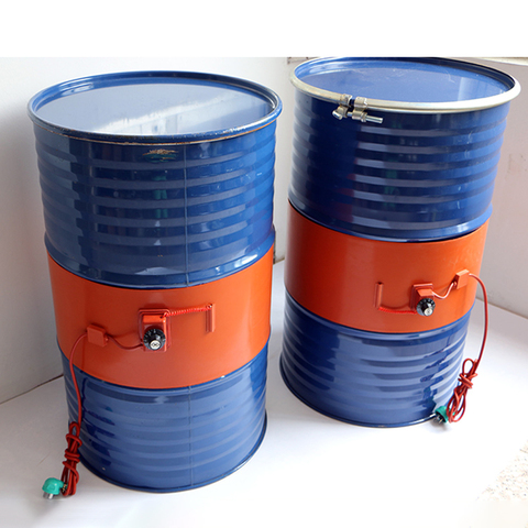 220V 110V 20-200L Silicone Band Drum Heater Blanket Oil Biodiesel Plastic Metal Barrel Gas Tank ► Photo 1/2
