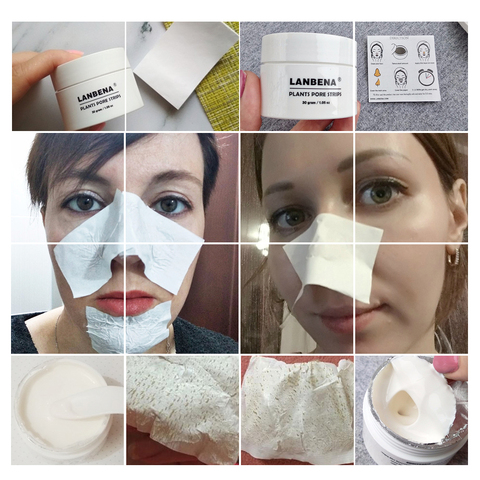 Anti-acne Treatment Lanbena Napkins Plasters From Acne Black Dots on The Nose Face Lambena Strips Labena Against Comedone Remove ► Photo 1/6