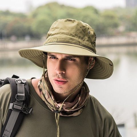 Fashion Bucket Hat Boonie Hat Cap Fishing Hunting Brim Safari Summer Men Sun Hat Fisherman Hat ► Photo 1/6