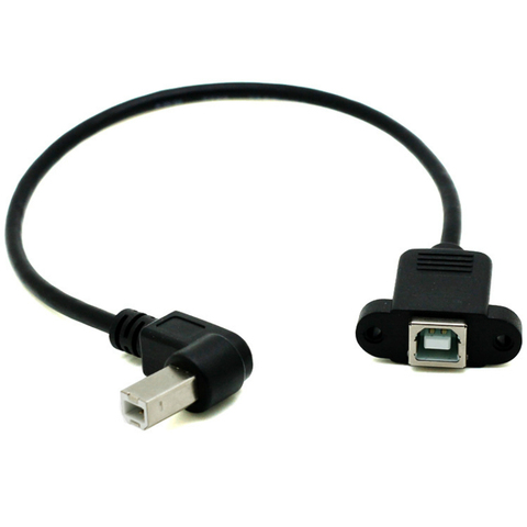 USB Type B Male to Female Printing Cable Printer Scanner Extension Cord Panel Mount Extend Cable Right Angle USB B Printer Cable ► Photo 1/2