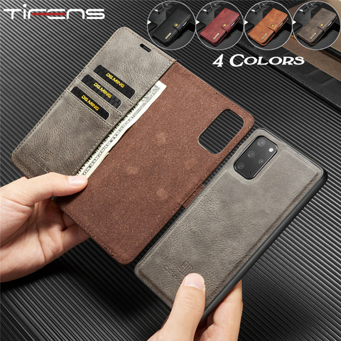 Leather Removable Case For Samsung Galaxy S20 FE S10E S9 S8 Note 20 10 9 8 Ultra Plus Lite A81 A91 S7edge Flip Wallet Card Cover ► Photo 1/6