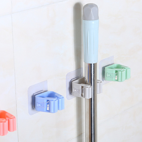 Wall Mounted Mop Organizer Holder Brush Broom Hanger Home Storage Rack Bathroom Suction Hanging Pipe Hooks Household Tools home ► Photo 1/5