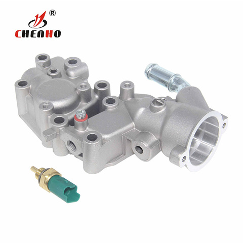 Thermostat Housing Aluminium Coolant Water Flange & Sensor for C-itroen BX C15 C3 for P-eugeot 1007 205 206 1336.Y8 9654775080 ► Photo 1/5