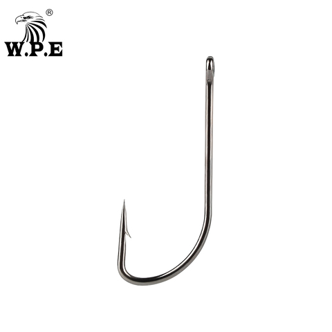 W.P.E 3pack/5pack Fishing Hook 1#-8# Barbed High-carbon Steel Hook Long Shank Single Circle Carp Fishing Tackle Fly Accessories ► Photo 1/6