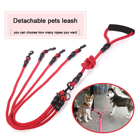 WALK Two and more Dogs Leash Nylon Double Dual Two Pets Dogs Leash 2 Way Coupler Walk  Dogs Collars Harness Leads Pets ► Photo 1/6