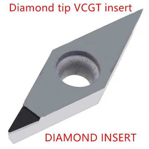 Vcmt110304 diamond cnc carbide insert VCGT VCMW110308 VCMT insert PCD Internal turning tools cutter for lathe aluminum wood 1pc ► Photo 1/6