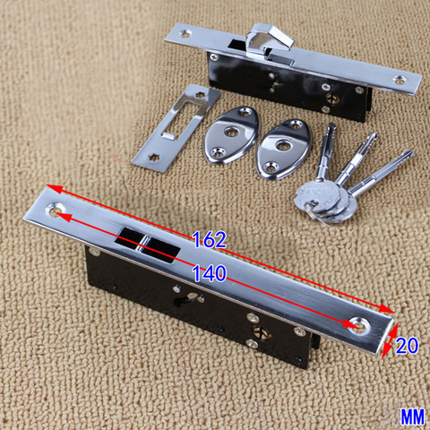 Aluminum alloy sliding door Hook lock, Stealth lock,Cross key, For Wooden door,Framed glass door,strong, durable,Door hardware ► Photo 1/6