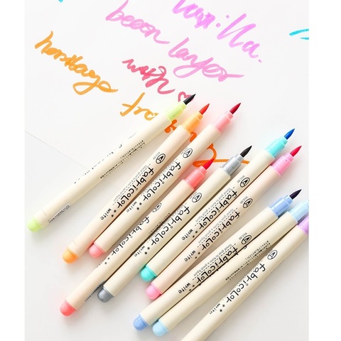 10pcs Soft Brush Color Marker Pens Set for Drawing Lettering Calligraphy Paint Stationery School Home DIY Art Supplies A6805 ► Photo 1/6