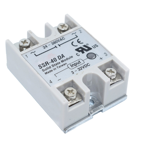SSR-40 DA Solid State Relay, DC to AC Solid State Relay Module for SSR-40DA Temperature Controller 24V-380V 40A 250V ► Photo 1/2
