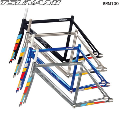 TSUNAMI Fixed Gear Bicycle Frameset 50cm 52cm 54cm Aluminum racing track Bike Fixie frame Track Frame ► Photo 1/6