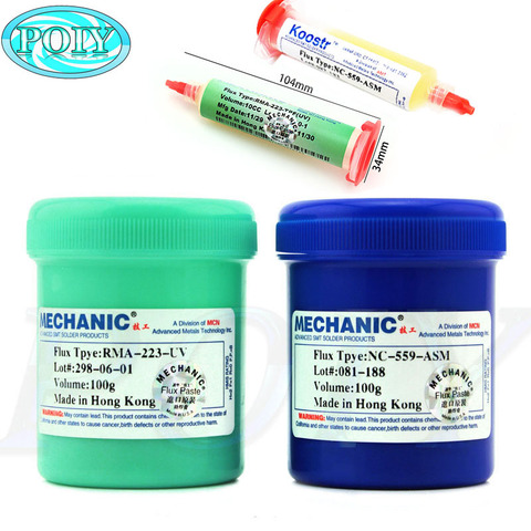 MECHANIC NC-559-ASM RMA-223-UV  No-Clean BGA Reballing Solder Ball Repair Solder Soldering Flux Paste soldering flux 100g 10g ► Photo 1/3