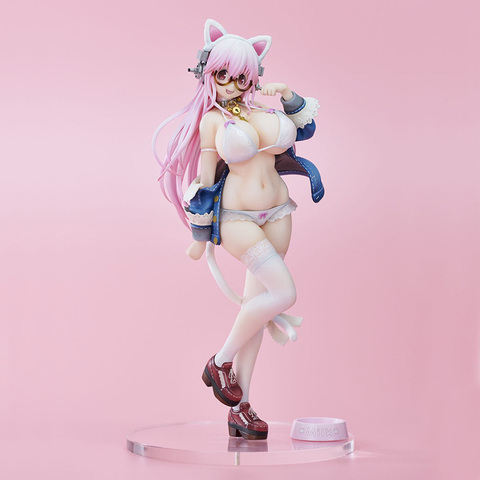 Nitro Super Sonic Super Sonico White Cat Ver. PVC Action Figure Anime Figure Model Toys Sexy Girl Collection Doll Gift ► Photo 1/6