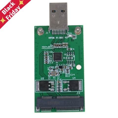 Mini USB 3.0 to PCIE mSATA External SSD PCBA Conveter Adapter Card ► Photo 1/6