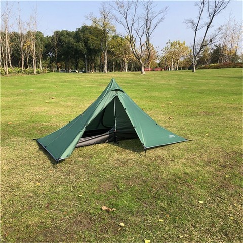 Double Layer Portable Waterproof Pyramid Tent Single Person Ultralight Rodless All Weather Outdoor Hiking Hunting Camping Tent ► Photo 1/6