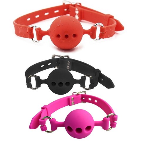 Silica gel Cute Solid Harness Mouth Silicone Ball Gag BDSM  Plug Couples Flirting Sex Products toys Adult Games ► Photo 1/6