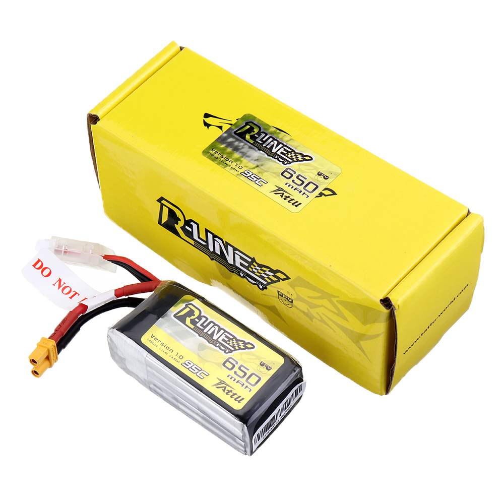 Gens Ace Tattu R-Line 1.0 LiPo Rechargeable Battery 650/750/850mah 95C 3S 4S 6S1P for RC FPV Racing Drone Quadcopter ► Photo 1/6