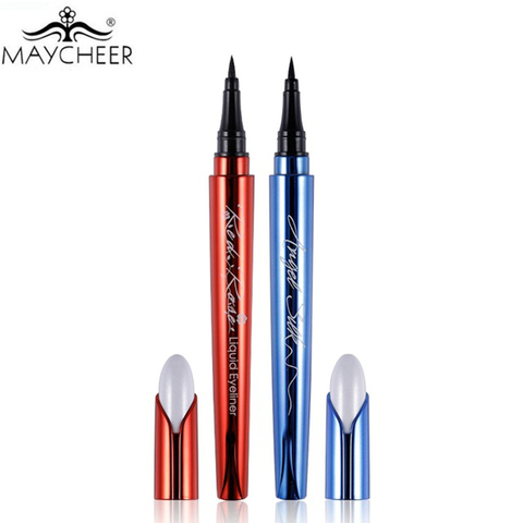 MAYCHEER Brand Makeup Silk Black Liquid Eyeliner Pencil Waterproof Longlasting Quick Dry Vitamin E Eye Liner Pen Make Up ► Photo 1/6