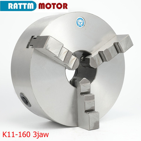 Manual chuck Three 3 jaw lathe chuck K11 160 mm self-centering chuck Machine tool lathe part ► Photo 1/5