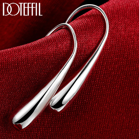 DOTEFFIL 925 Sterling Silver Teardrop/Water drop/Raindrop Stud Earrings For Woman Wedding Engagement Fashion Party Charm Jewelry ► Photo 1/6