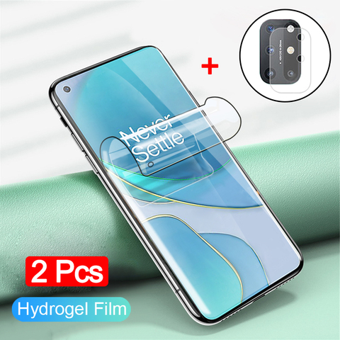 2 pcs hydrogel film + camera glass for one plus nord screen protector oneplus8/7t pro hidrogel oneplus 8t 7pro 8pro one plus 8 t ► Photo 1/6