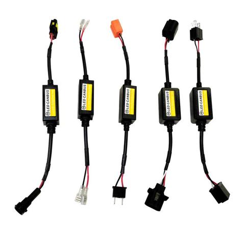2Pcs H7 LED Decoder Adapter Anti Hyper Blink Flash Error Cancel Canbus  Headlight Decoder Canceller Car