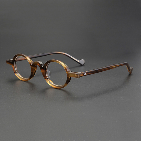 Acetate Small Round Glasses Men Retro Vintage Square Eyeglasses Frame Women Myopia Prescription Frames Spectacles Clear Eyewear ► Photo 1/5