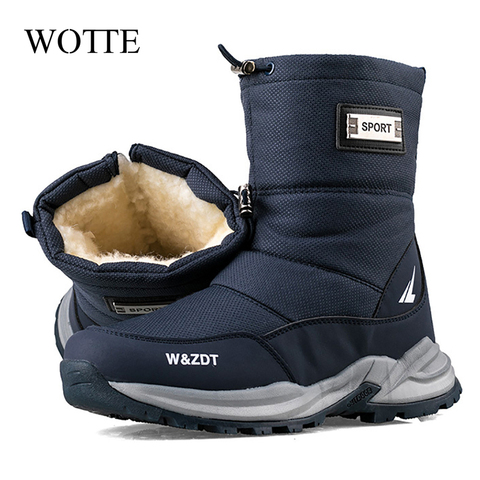 Winter Boots 2022 New Winter Shoes Men Snow Boots Waterproof Non-slip Thick Fur Winter Boot For -40 Degrees Platform Boots ► Photo 1/6