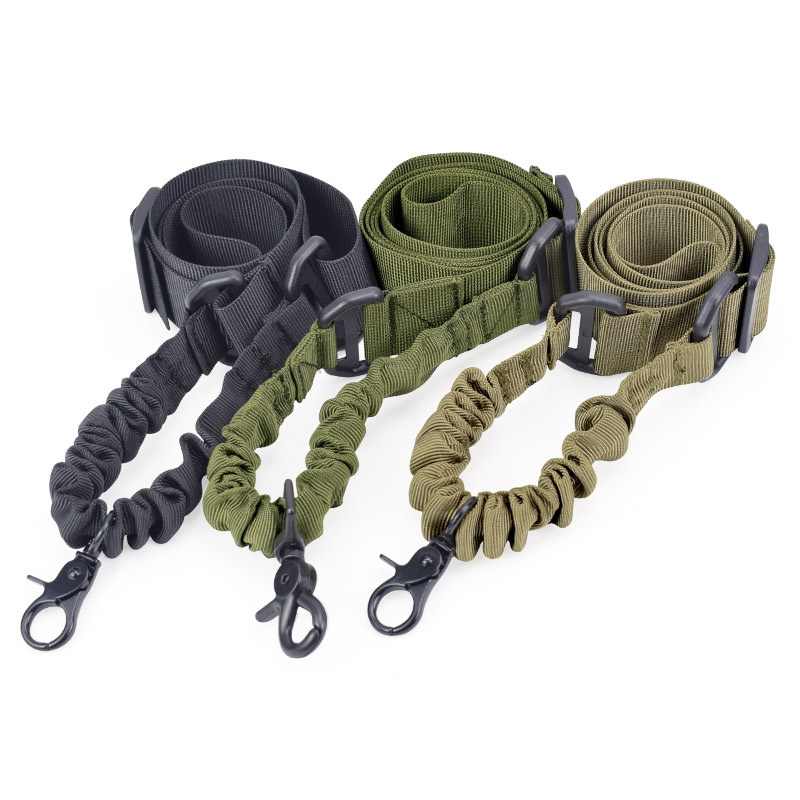 Army Tactical Two Point Sling Adjustable Bungee Rifle Gun Sling Strap Task Rope 