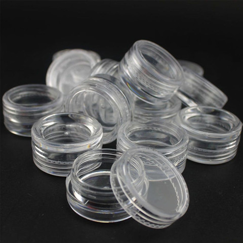 50Pcs Portable Mini Plastic Empty Cream Bottle Jars Nail Art Eyeshadow Makeup Case Face Cream Lip Balm Container Pot ► Photo 1/6