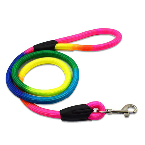 Pet Dog Leash Walking Training Leash Cats Dogs Harness Collar Leashes Strap Belt Rope Durable Nylon Rainbow 1.2MDog Accessories ► Photo 1/6