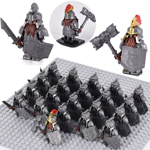 Medieval Asgard Soldier White & Black & Brown Mount Saddle Wolf Animals Model Building Blocks Lord Bricks Toys Gift For Children ► Photo 1/4