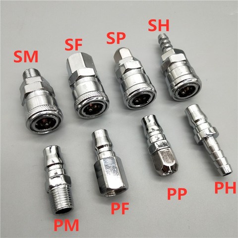 Pneumatic Fitting C Type Quick Connector High Pressure Coupling SP SF SH SM PP PF PH PM 20 30 40 Inch Thread  (PT) ► Photo 1/6